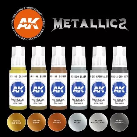 Ak Interactive - 3Rd Gen Set - Metallics Set