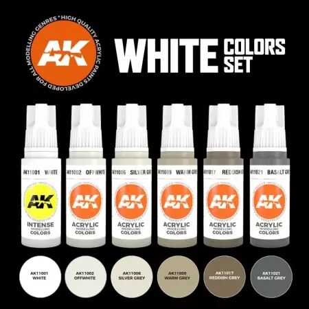 Ak Interactive - 3Rd Gen Set - White Colors Set