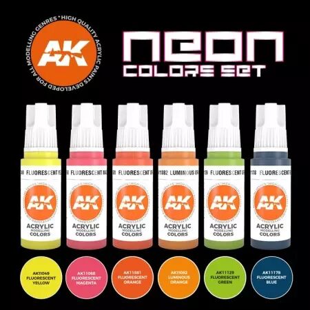 Ak Interactive - 3Rd Gen Set - Neon Colors Set