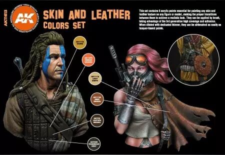 Ak Interactive - 3Rd Gen Set - Skin And Leather Colors Set