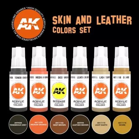 Ak Interactive - 3Rd Gen Set - Skin And Leather Colors Set