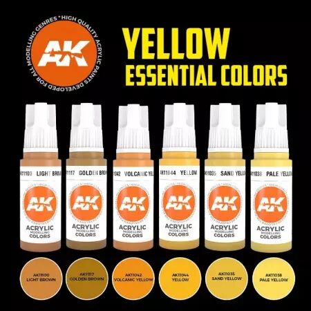 Ak Interactive - 3Rd Gen Set - Yellow Essential Colors 3Gen Set