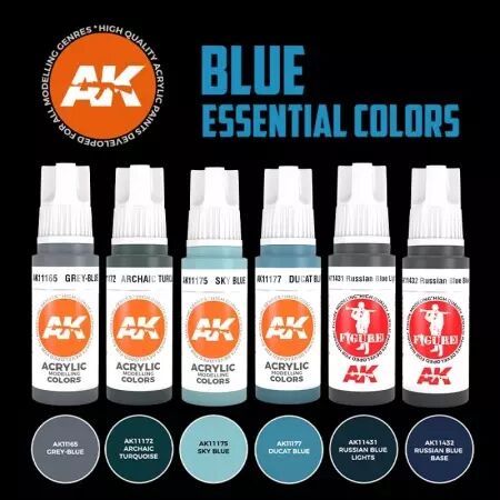 Ak Interactive - 3Rd Gen Set - Blue Essential Colors 3Gen Set