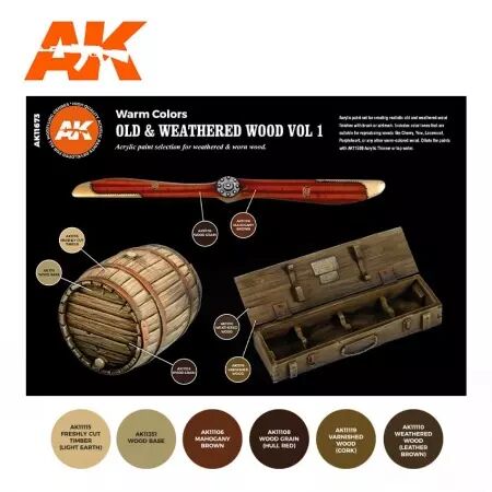 Ak Interactive - 3Rd Gen Set - Old & Weathered Wood Vol1