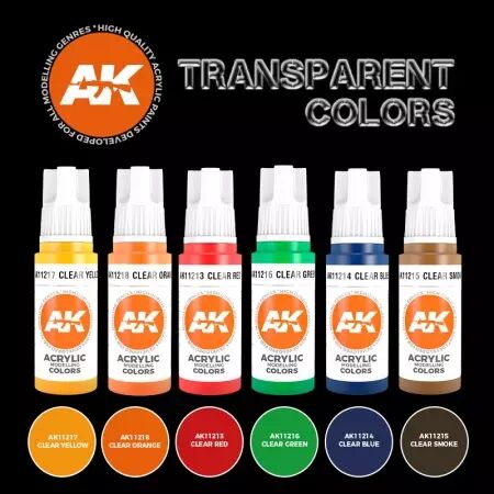 Ak Interactive - 3Rd Gen Set - Transparent Colors Set 3G