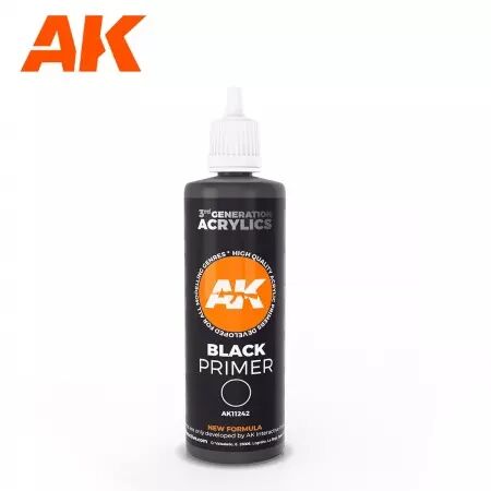 Ak Interactive - Black Primer 100 ml 3GEN