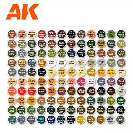 Ak Interactive - 3Rd Gen Plastic Briefcase - 120 Figure Colors