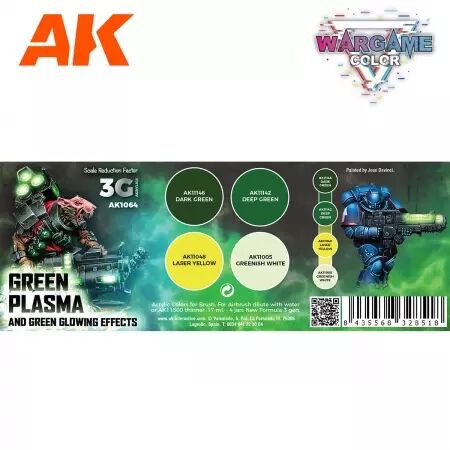 Ak Interactive - Wargame Color Set Green Plasma And Glowing Effect