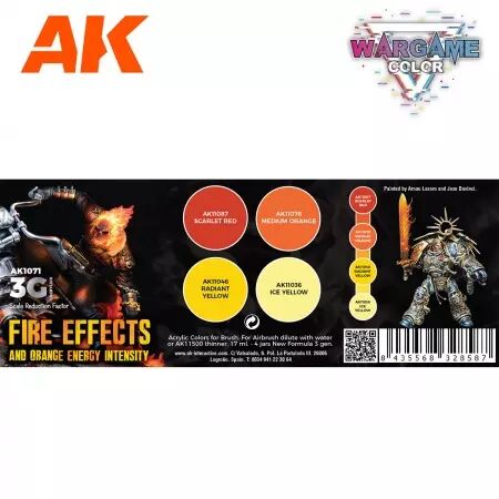 Ak Interactive - Wargame Color Set Fire Effects