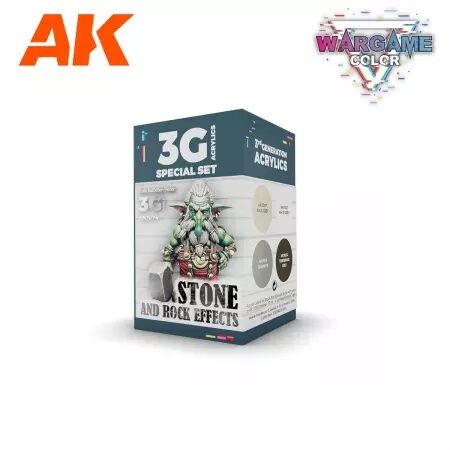 Ak Interactive - Wargame Color Set Stone And Rock Effects