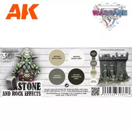 Ak Interactive - Wargame Color Set Stone And Rock Effects