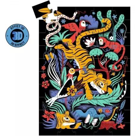 WIZZY PUZZLE - Le saut du tigre - 50 pièces - Djeco