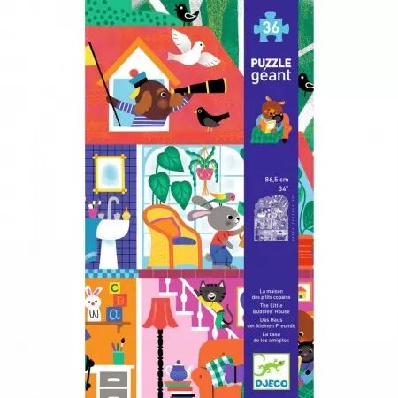 PUZZLE GEANT - La maison p'tits copains - 36 pièces - Djeco