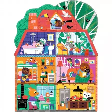 PUZZLE GEANT - La maison p'tits copains - 36 pièces - Djeco