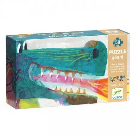 PUZZLE GEANT - Léon le dragon - 58 pièces - Djeco