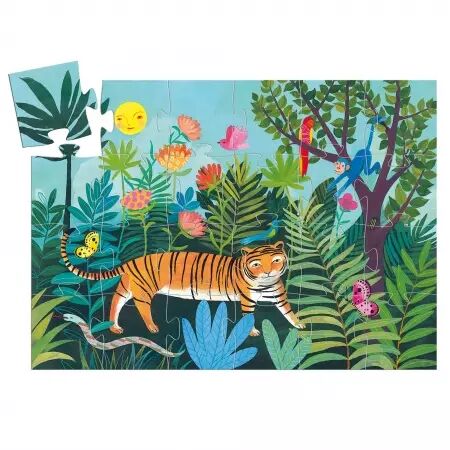 PUZZLE SILHOUETTE - La ballade du tigre - 24 pièces - Djeco