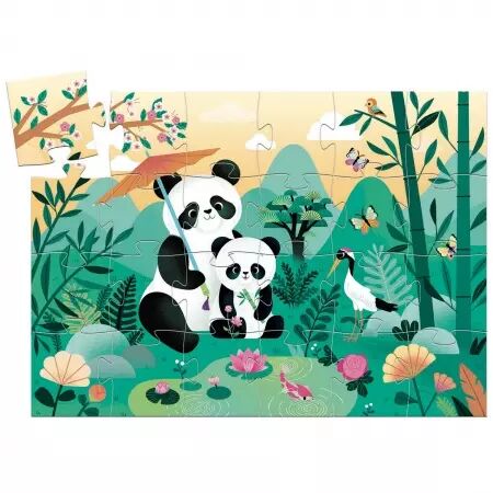 PUZZLE SILHOUETTE - Léo le panda - 24 pièces - Djeco