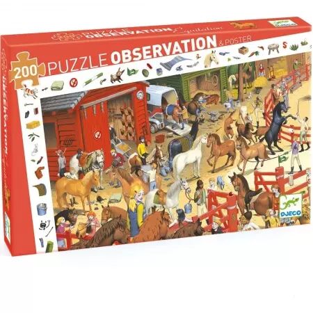 PUZZLE OBSERVATION - Equitation 200 pièces - Djeco