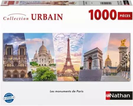 Les monuments de Paris -  Puzzle 1000 pièces - Collection Urbain - Nathan