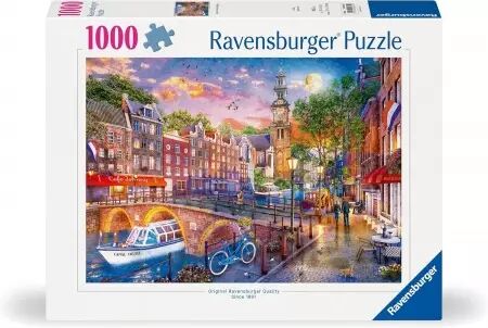 Coucher de soleil sur Amsterdam - Puzzle 1000 pièces - Ravensburger