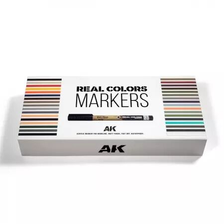 Boîte complète (Special Box) - Real Colors Markers - 34 Units - Ak Interactive