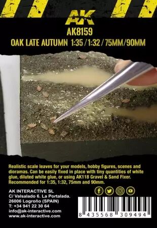 Oak Late Autumn Leaves 1/35 - Dioramas Vegetation - Ak Interactive