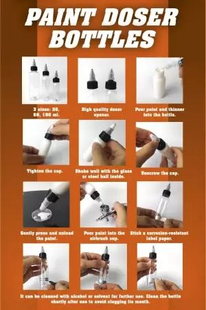 Paint Doser Bottles 4x60ml - Accessoires Peintures - Ak Interactive