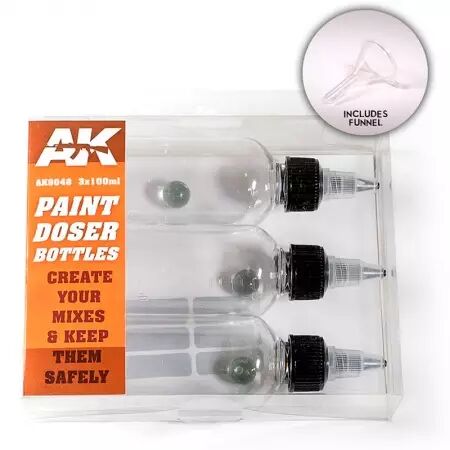 Paint Doser Bottles 3x100ml - Accessoires Peintures - Ak Interactive