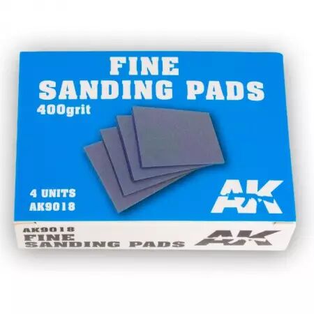 Fine Sanding Pads 400 grit. 4 units (blue box) - Outillage - Ak Interactive