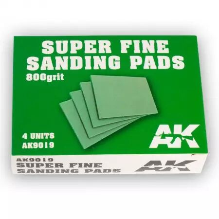 Super Fine Sanding Pads 800 grit.4 units(green box) - Outillage - Ak Interactive