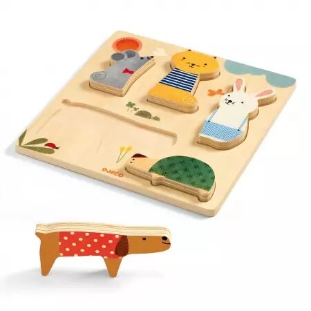 Woodypets -Puzzle d'encastrement - Djeco