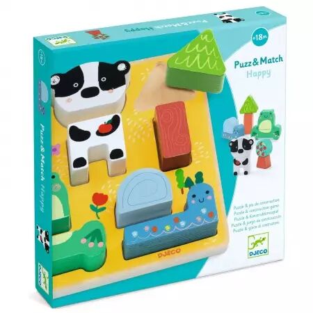 Puzz & Match Happy - Puzzle d'encastrement - Djeco