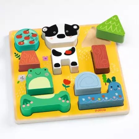 Puzz & Match Happy - Puzzle d'encastrement - Djeco