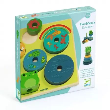 Puzz & Stack Rainbow - Puzzle d'encastrement - Djeco