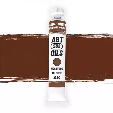 AK Interactive - ABT 502 Oil - Burnt Umber - Brown Wash