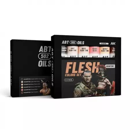 Ak Interactive Paint set : Flesh Colors Set - Abt 502 Oils