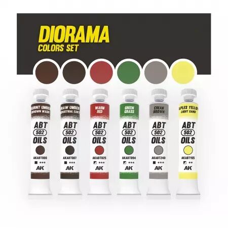 Ak Interactive Paint set : Diorama Colors Set - Abt 502 Oils