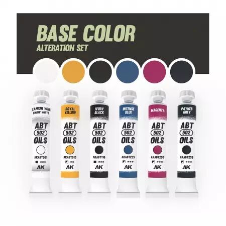 Ak Interactive Paint set : Base Color Alteration Set - Abt 502 Oils