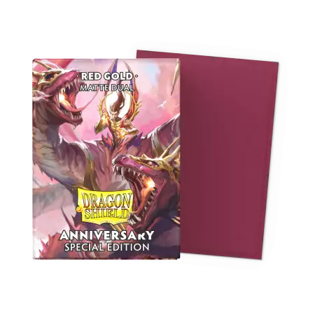 100 Matte Dual Brushed Sleeves - Anniversary Edition : Rose Gold - Dragon Shield Standard Size