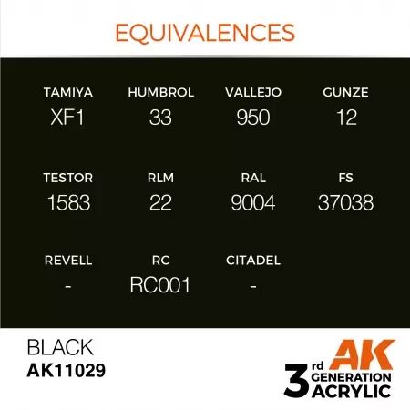 AK Interactive - 3rd Gen - Black 17ml