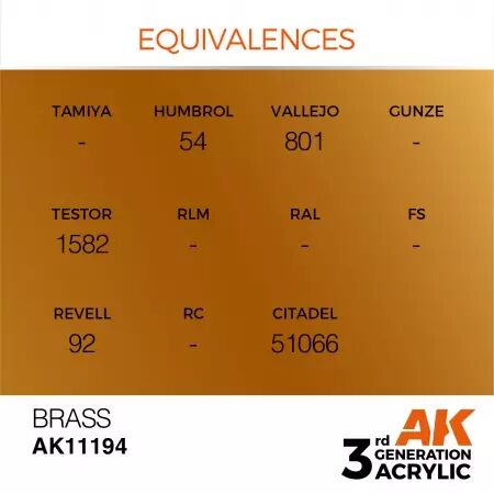 AK Interactive - 3rd Gen - Brass 17ml