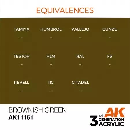 AK Interactive - 3rd Gen - Brownish Green 17ml