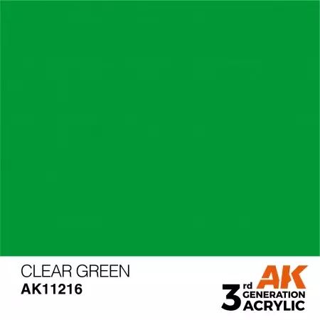 AK Interactive - 3rd Gen - Clear Green 17ml