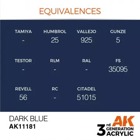 AK Interactive - 3rd Gen - Dark Blue 17ml