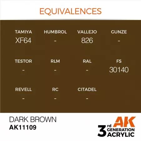 AK Interactive - 3rd Gen - Dark Brown 17ml