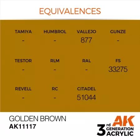 AK Interactive - 3rd Gen - Golden Brown 17ml