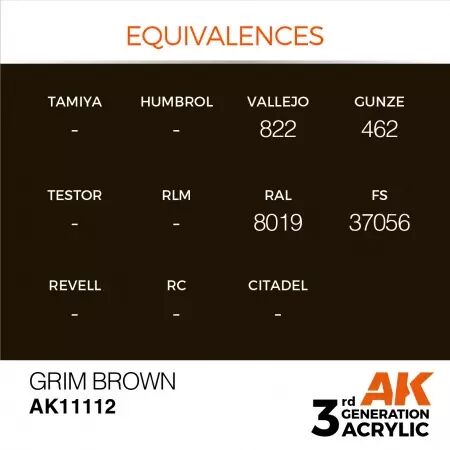 AK Interactive - 3rd Gen - Grim Brown 17ml