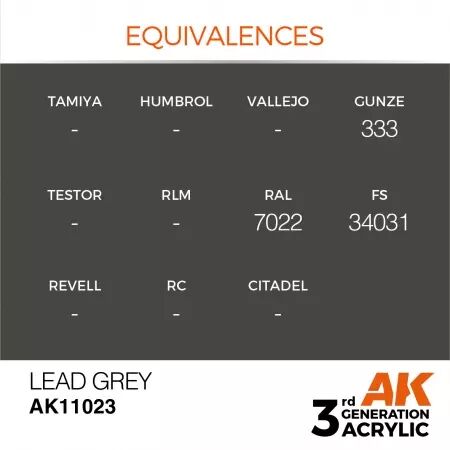 AK Interactive - 3rd Gen - Lead Grey 17ml