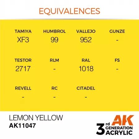 AK Interactive - 3rd Gen - Lemon Yellow 17ml