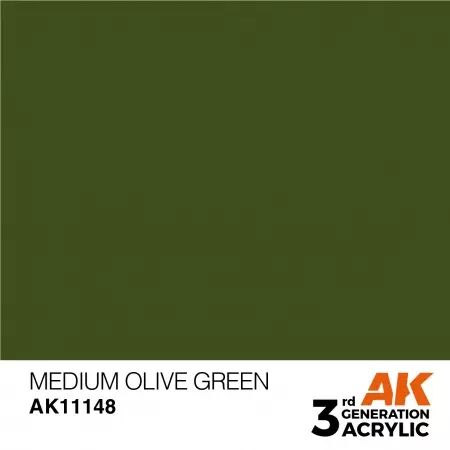 AK Interactive - 3rd Gen - Medium Olive Green 17ml